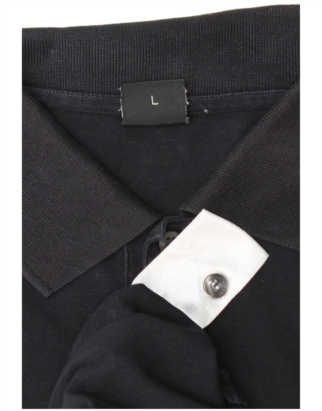 Camisa polo masculina Hugo Boss grande algodão azul marinho