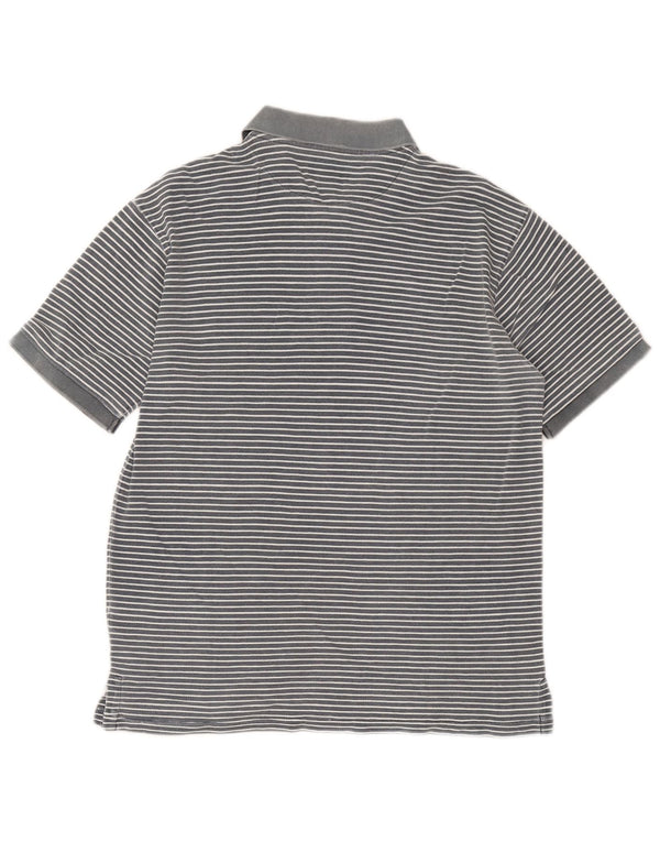 Polo Ralph Lauren Camisa masculina de algodão listrado azul médio