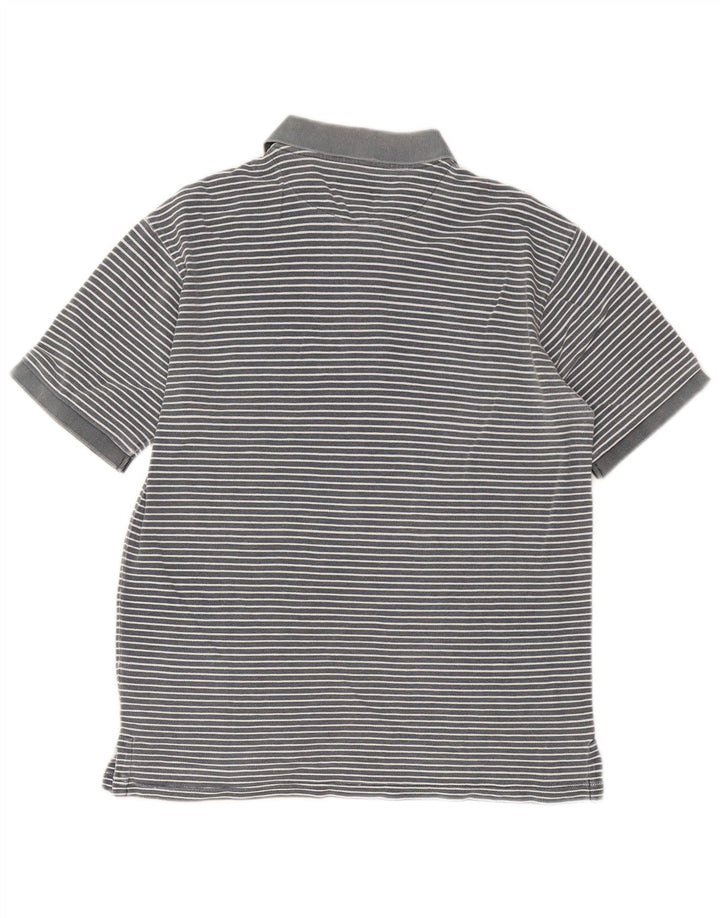 Polo Ralph Lauren Camisa masculina de algodão listrado azul médio