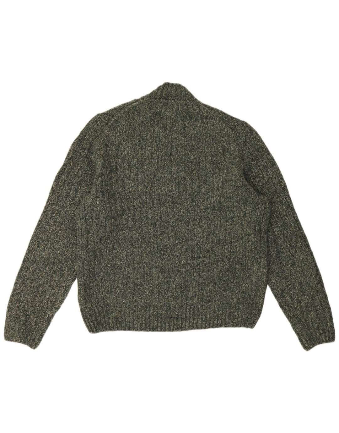 Suéter masculino Marks & Spencer com gola tartaruga grande acrílico cáqui