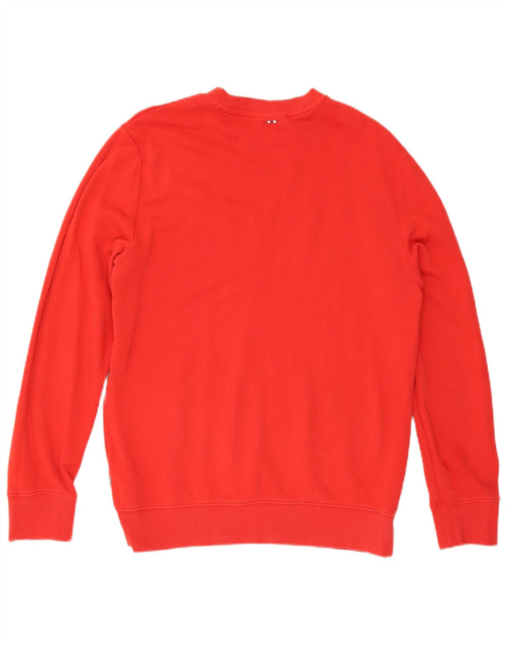Suéter gráfico masculino Napapijri de algodão vermelho médio