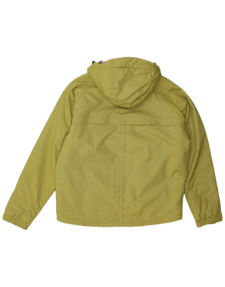 Jaqueta corta-vento masculina Slam com capuz gráfico Reino Unido 38 nylon amarelo médio