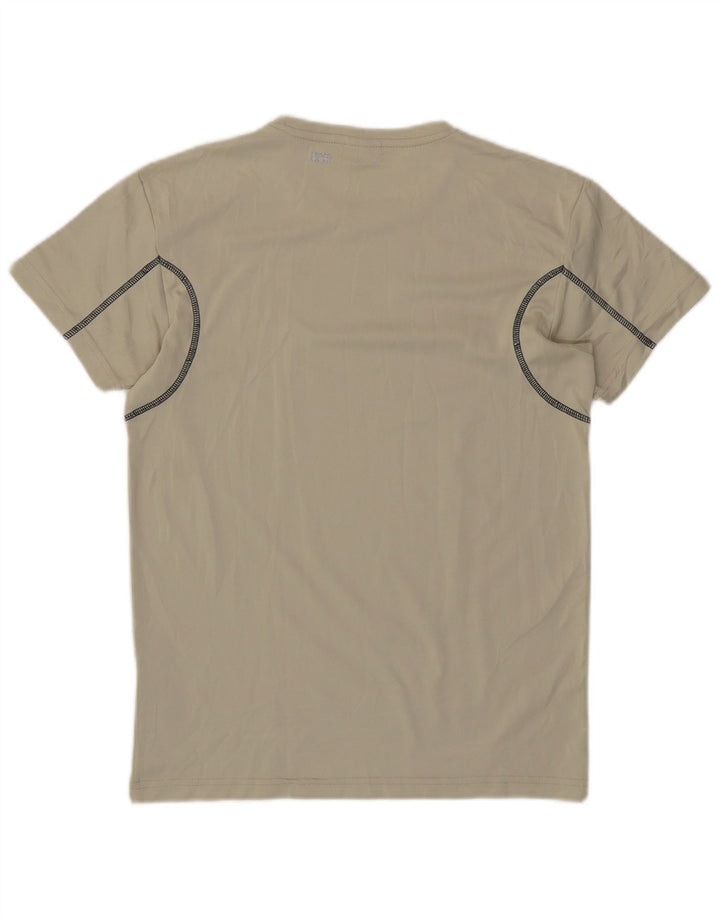 Camiseta masculina ASICS Top médio bege poliéster
