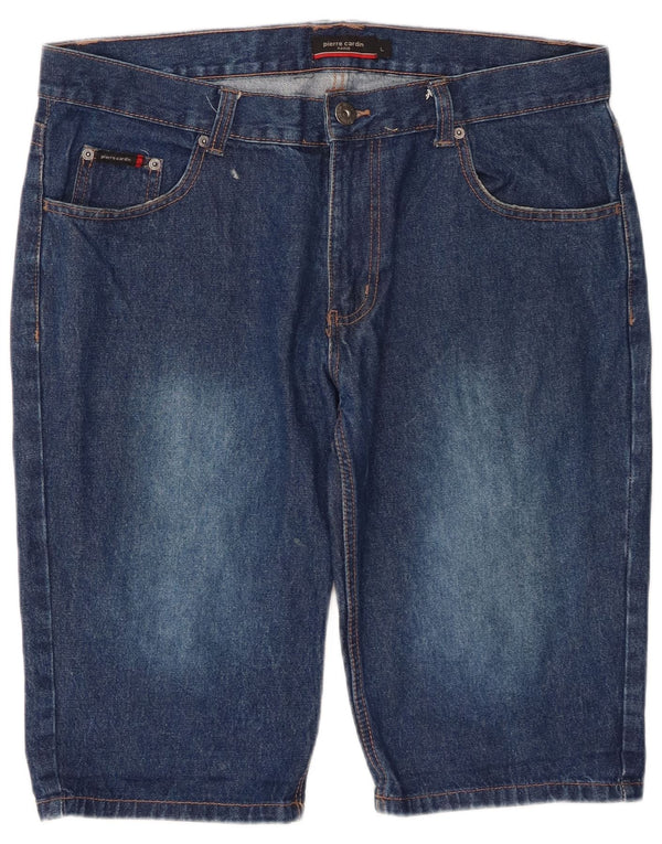 Pierre Cardin Mens Denim Shorts Grande W36 Azul Algodão