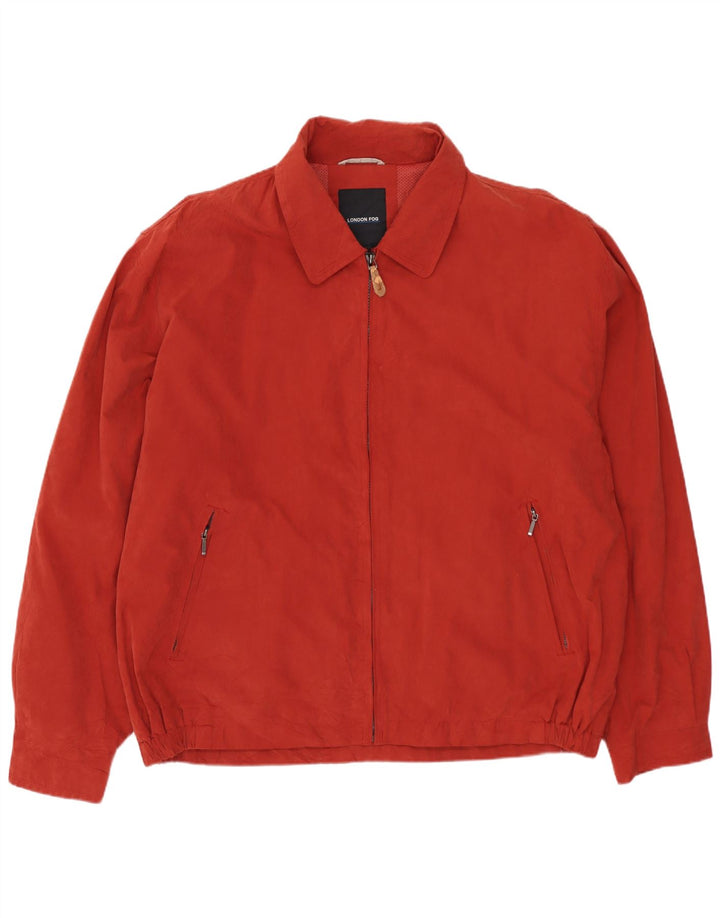 Jaqueta bomber masculina LONDON FOG UK 42 XL poliéster vermelho