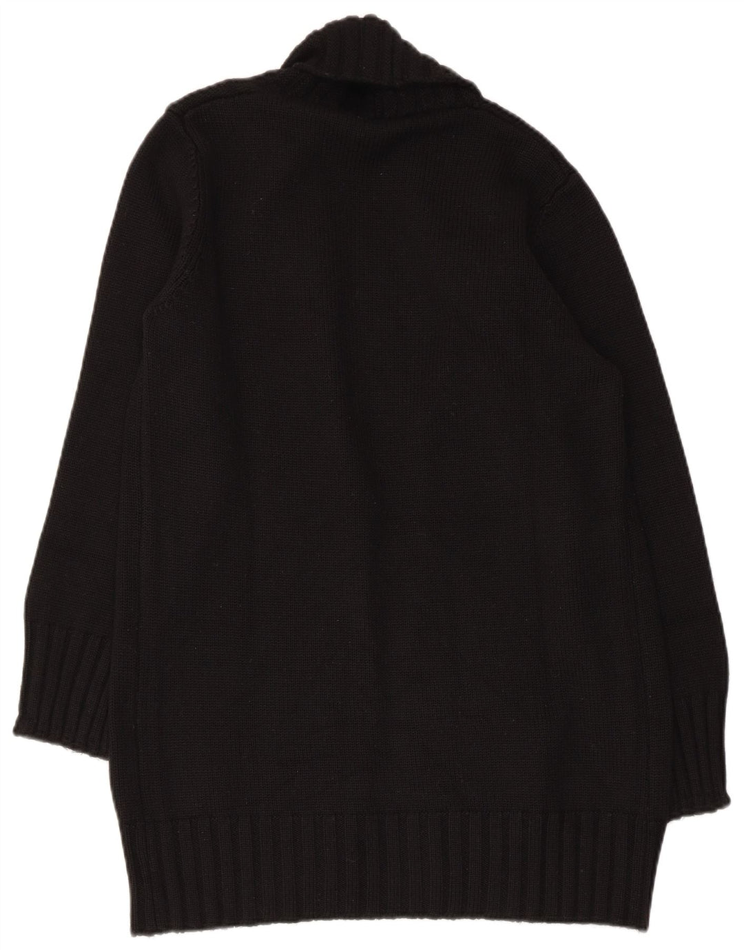 Suéter Cardigan Aberto Feminino Benetton Reino Unido 12 Médio Preto