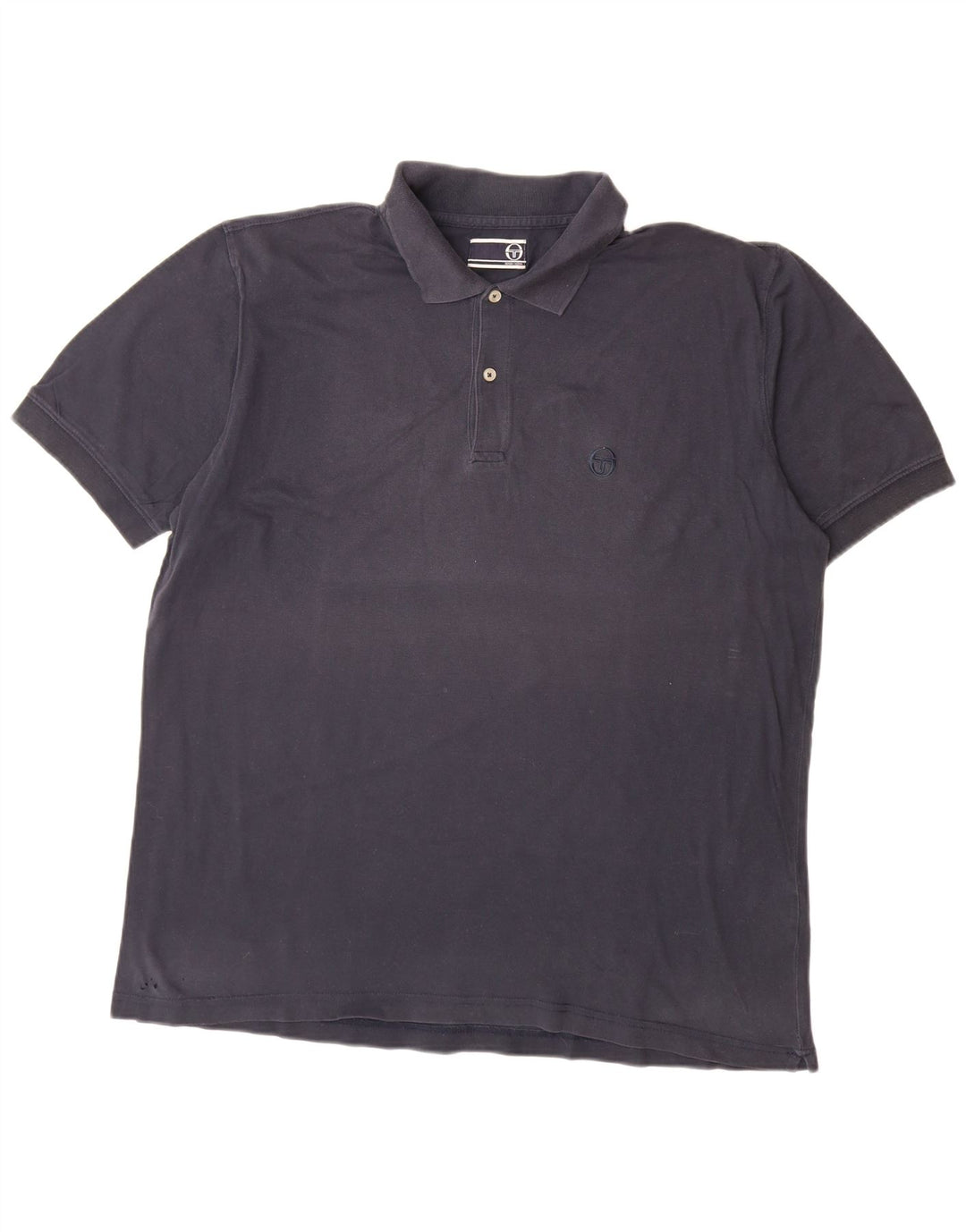 SERGIO TACCHINI Camisa polo masculina IT 54 XL azul marinho algodão