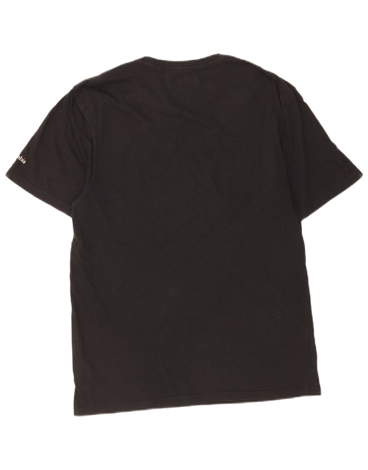 Columbia Camiseta Masculina Top Médio Algodão Preto