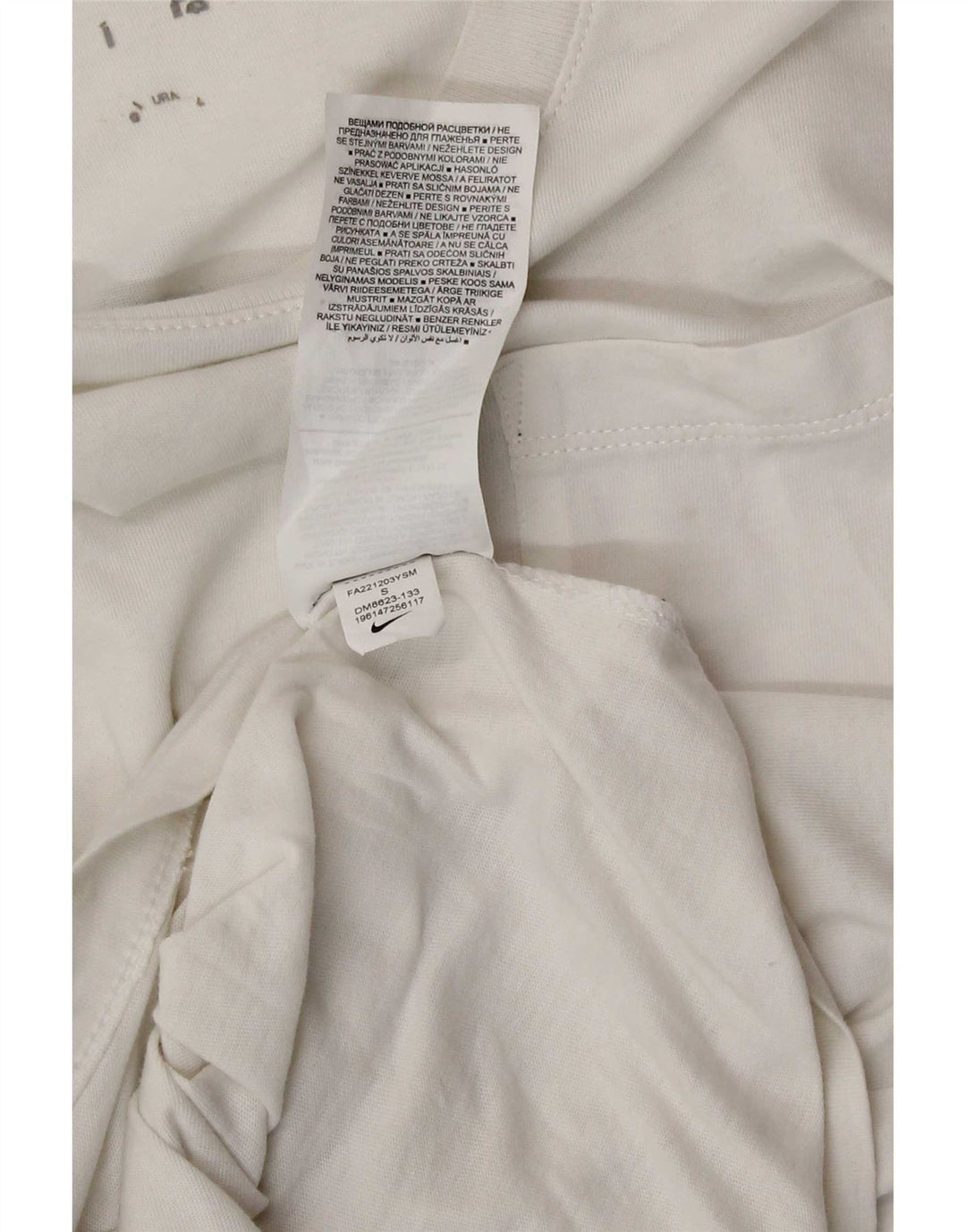 Camiseta Nike masculina gráfica top pequeno algodão branco