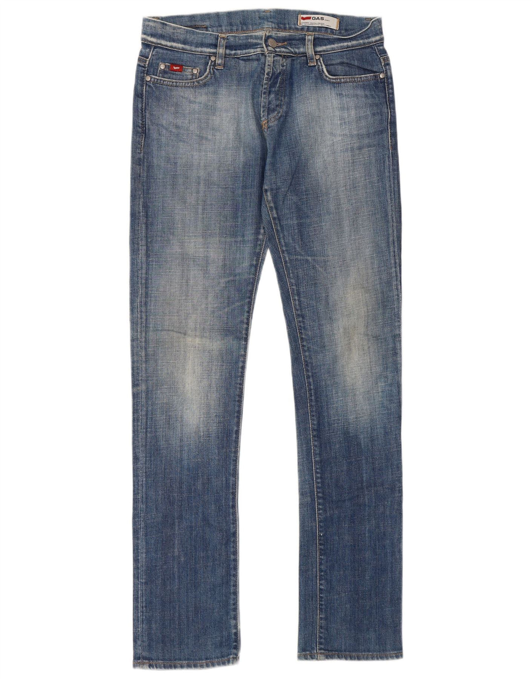 Gas Womens Slim Jeans W31 L34 Azul Algodão