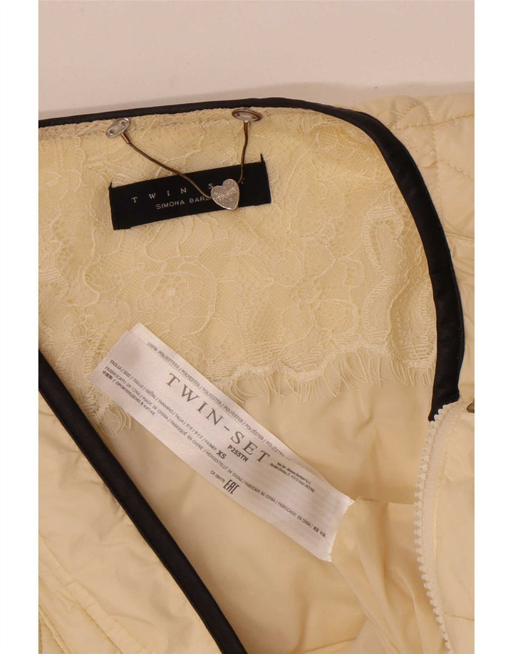 Jaqueta acolchoada feminina Simona Barbieri UK 6 XS poliéster branco