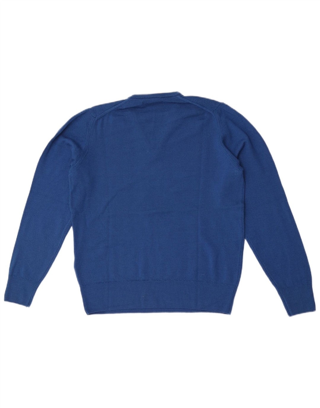 Suéter masculino Zara com decote em V azul médio