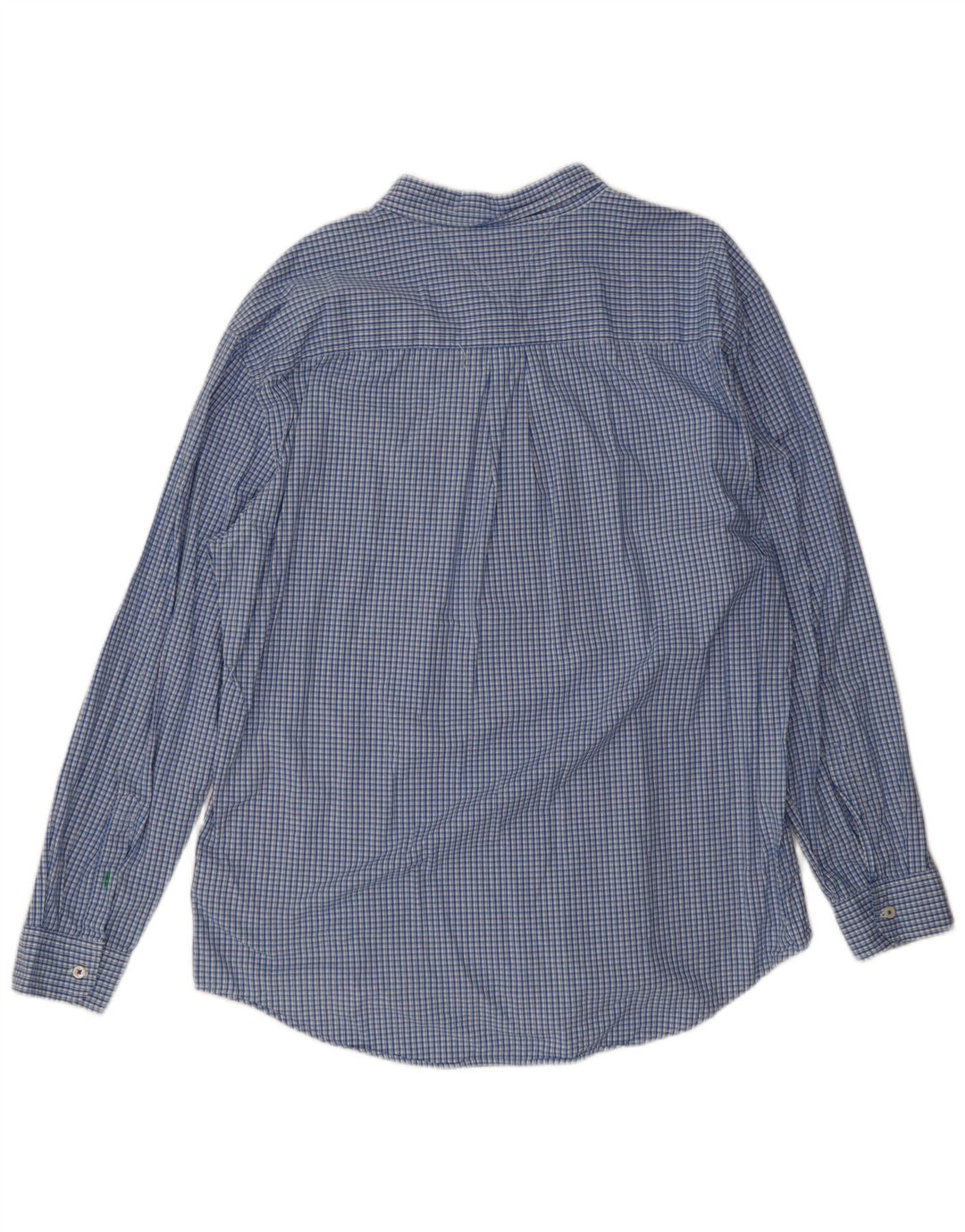 Camisa masculina Tommy Hilfiger Custom Fit 2XL algodão xadrez azul