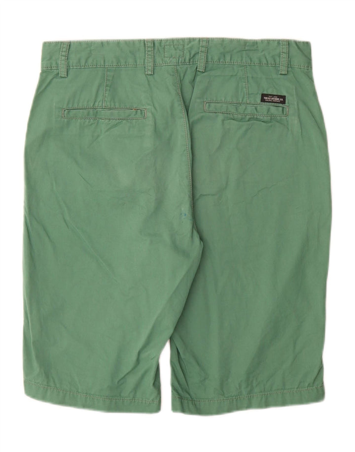 Lee Mens Chino Shorts W31 Algodão Verde Médio