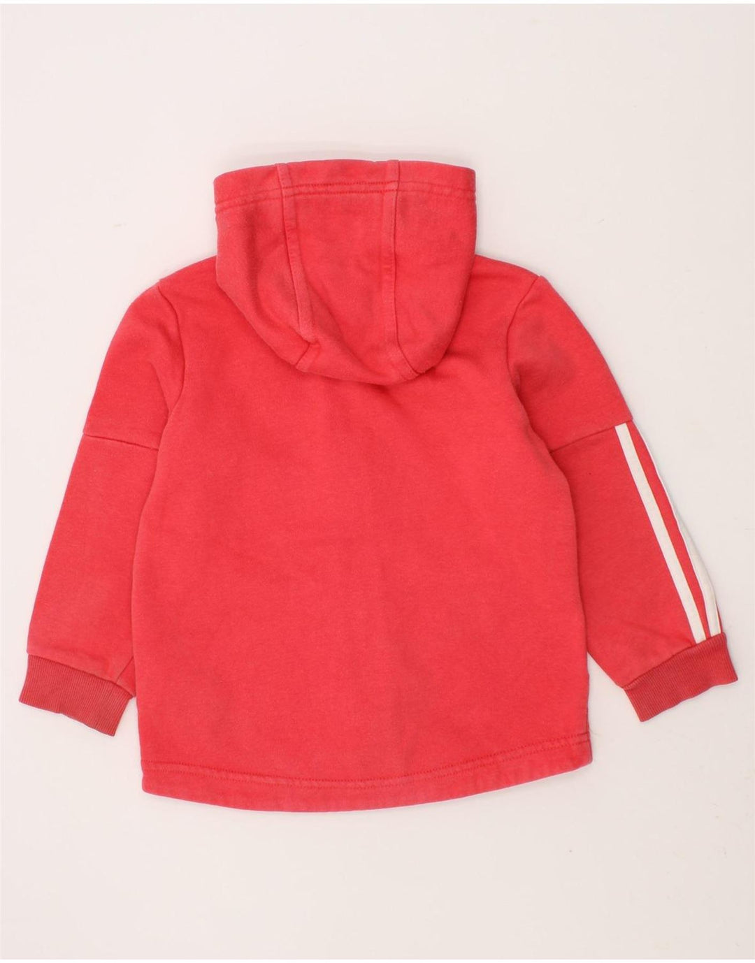 ADIDAS Baby Girls Zip Hoodie Sweater 18-24 Months Red Cotton Vintage Adidas and Second-Hand Adidas from Messina Hembry 