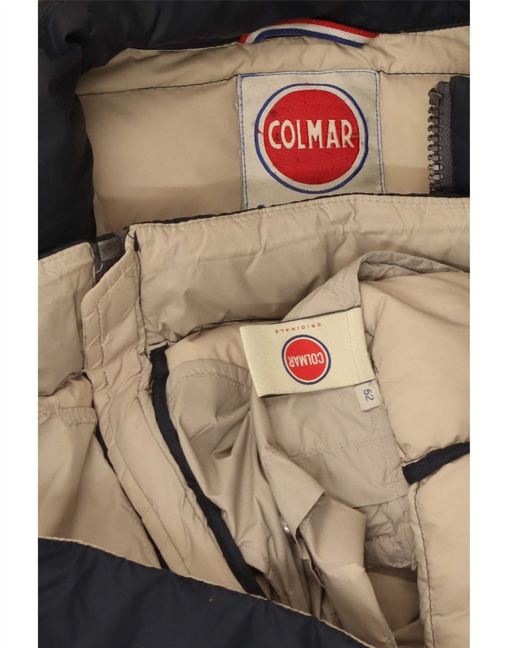 Jaqueta masculina acolchoada com capuz Colmar IT 52 grande azul marinho
