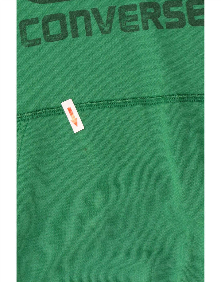 Converse masculino gráfico moletom com capuz grande algodão verde