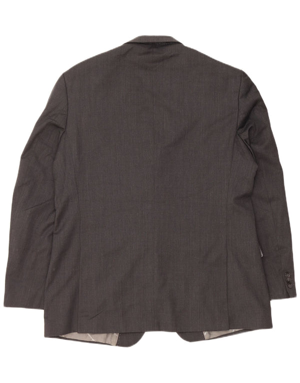 Jaqueta blazer masculina Pierre Cardin com 2 botões IT 54 2XL lã cinza