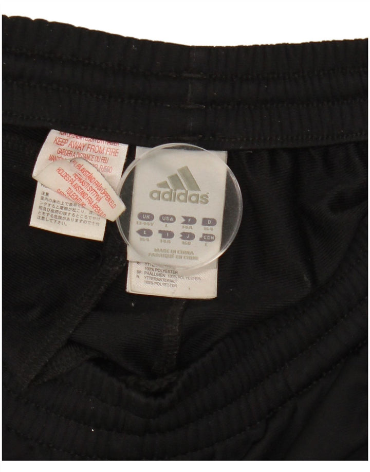 Adidas meninos calças de treino joggers 13-14 anos preto poliéster