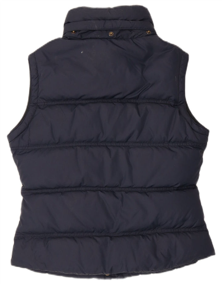 Colete acolchoado feminino JACK WILLS UK 10 pequeno azul marinho nylon