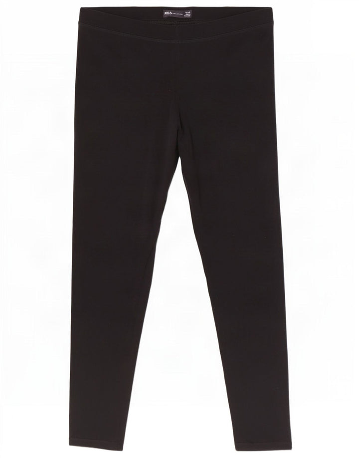 Leggings femininos Marks & Spencer UK 12 algodão preto médio
