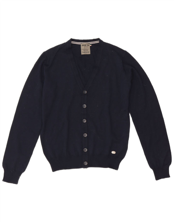 Rifle Suéter Cardigan Masculino Pequeno Acrílico Azul Marinho