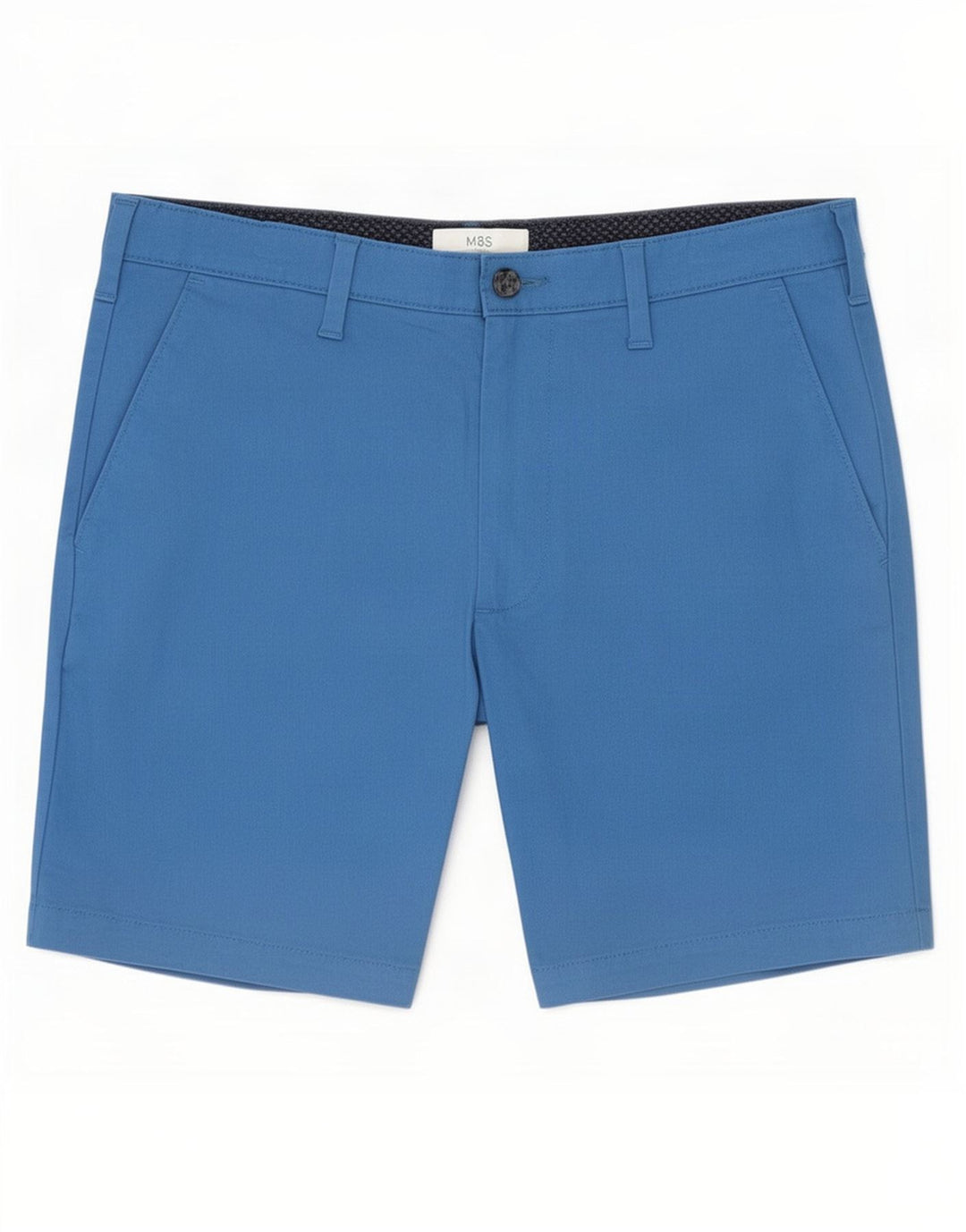 Shorts chino masculino Marks & Spencer W32 algodão azul médio