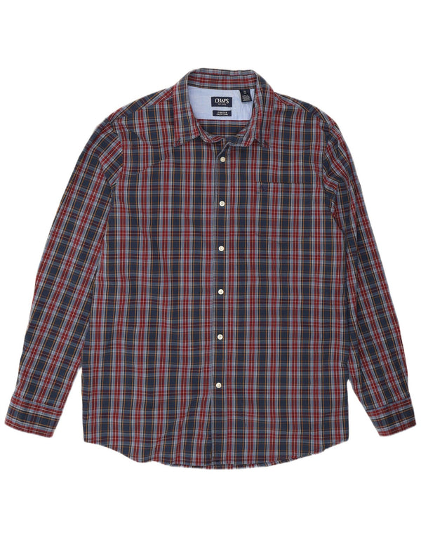 Camisa masculina CHAPS Easy Care 2XL xadrez azul marinho