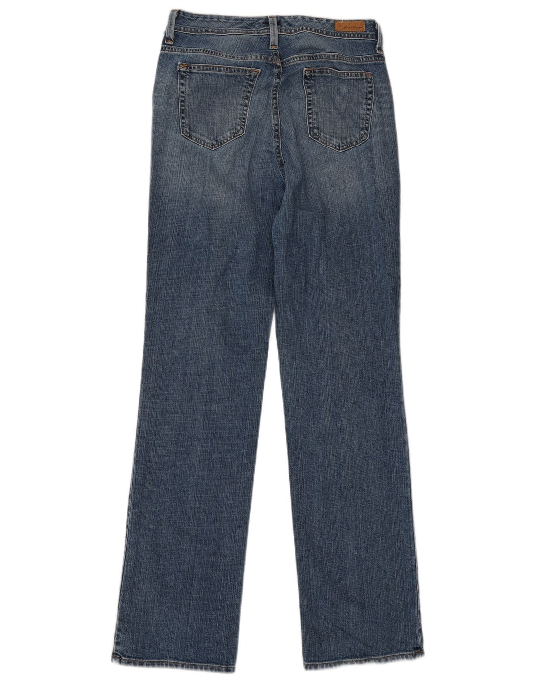 Eddie Bauer Jeans reto feminino US 6 médio W31 L34 algodão azul