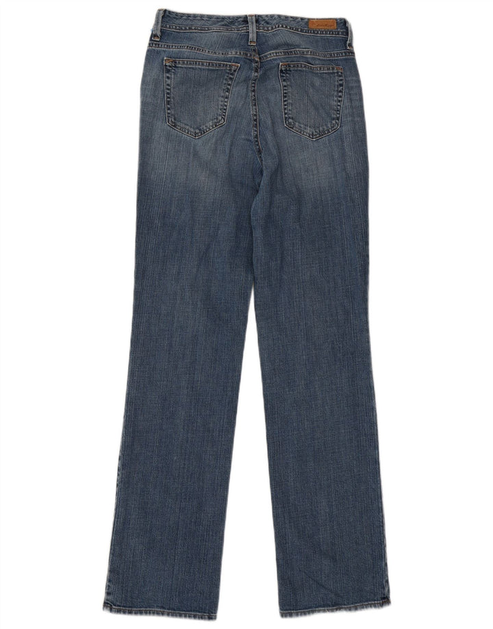 Eddie Bauer Jeans reto feminino US 6 médio W31 L34 algodão azul