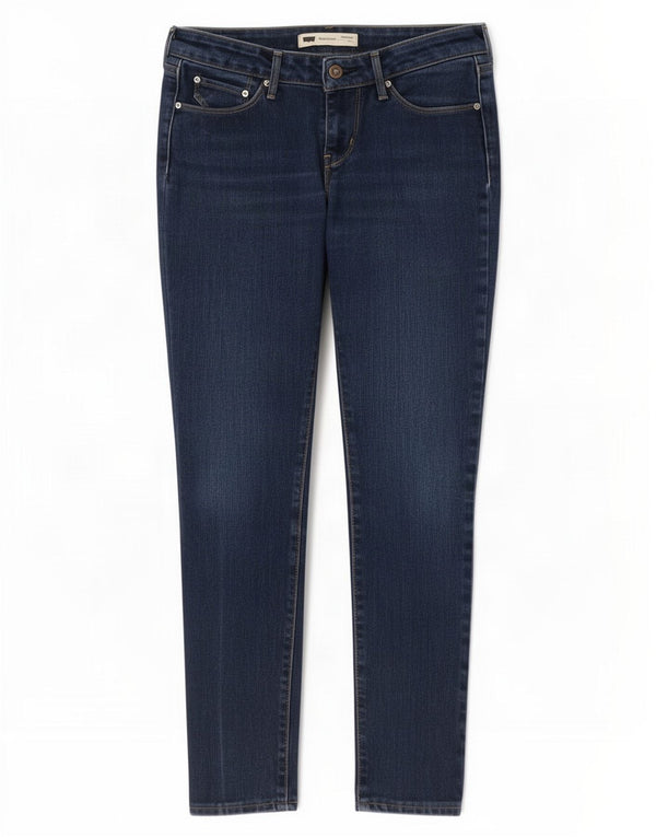 Calça jeans feminina Levi's Bold Curve Modern Rise Skinny W26 L27 Azul Marinho Algodão