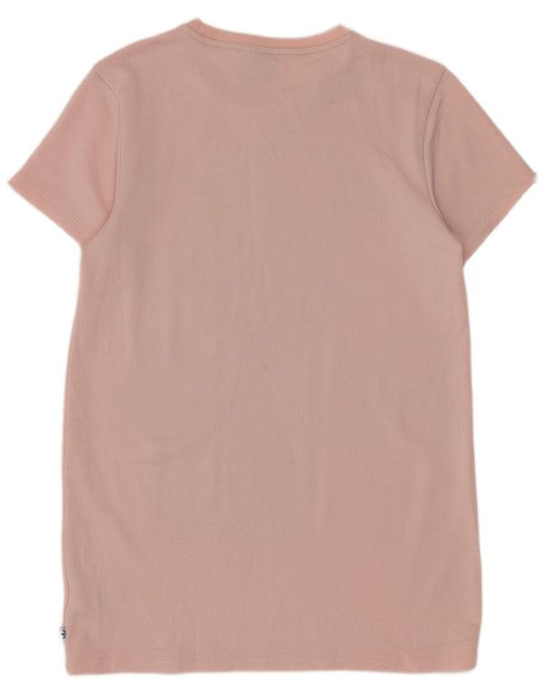 Camiseta Feminina Adidas Graphic Loose Fit Vestido UK 10 Pequeno Rosa Esportes