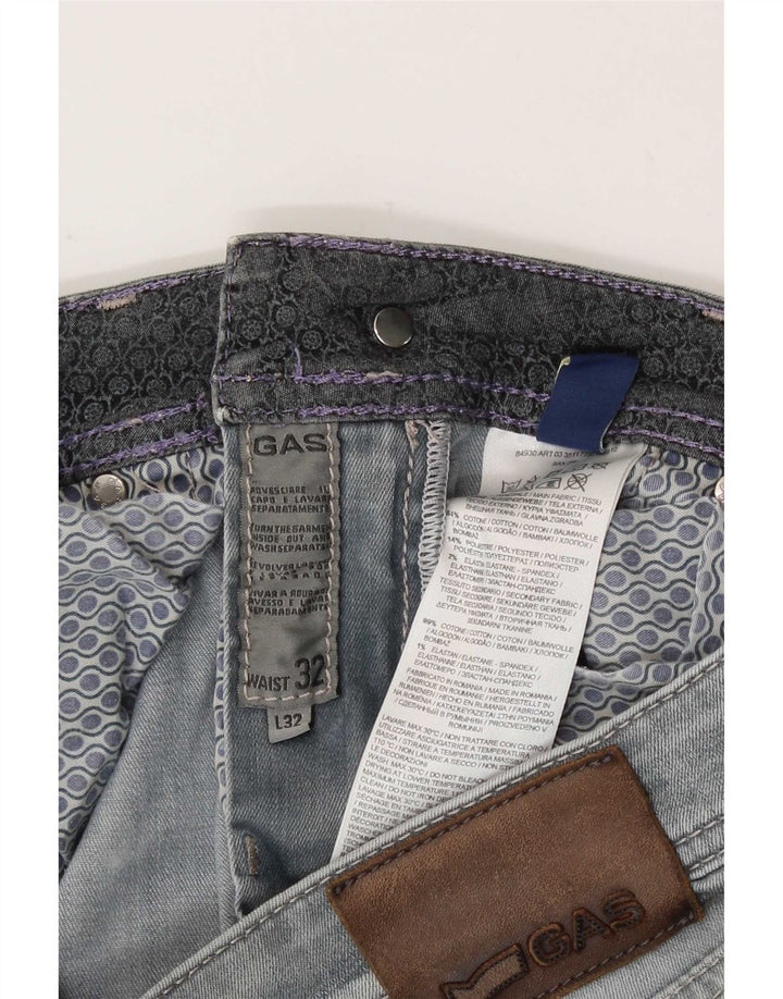 Gas Womens Slim Jeans W32 L29 Cinza Algodão