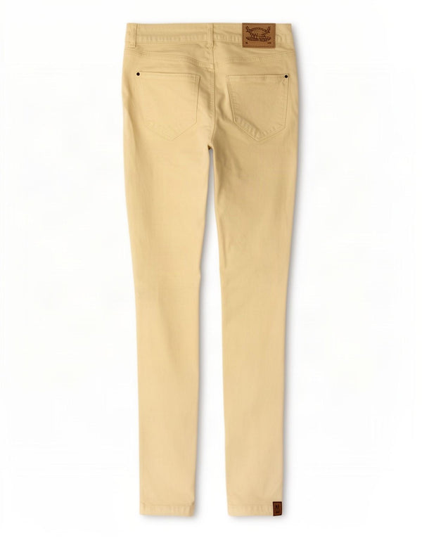 Zara Jeans Skinny Feminino EU 38 Pequeno W28 L28 Algodão Amarelo