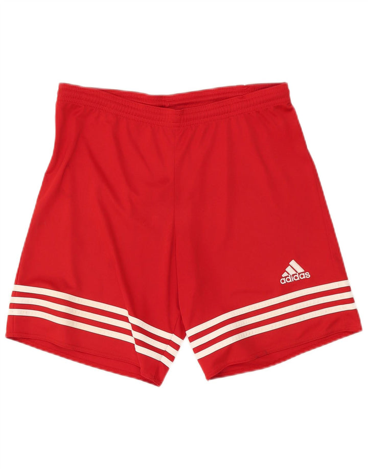 ADIDAS Mens Climalite Sport Shorts Small Red Polyester