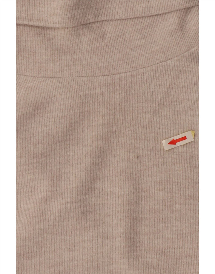 Blusa feminina sem mangas com gola redonda Zara UK 10 pequena branca