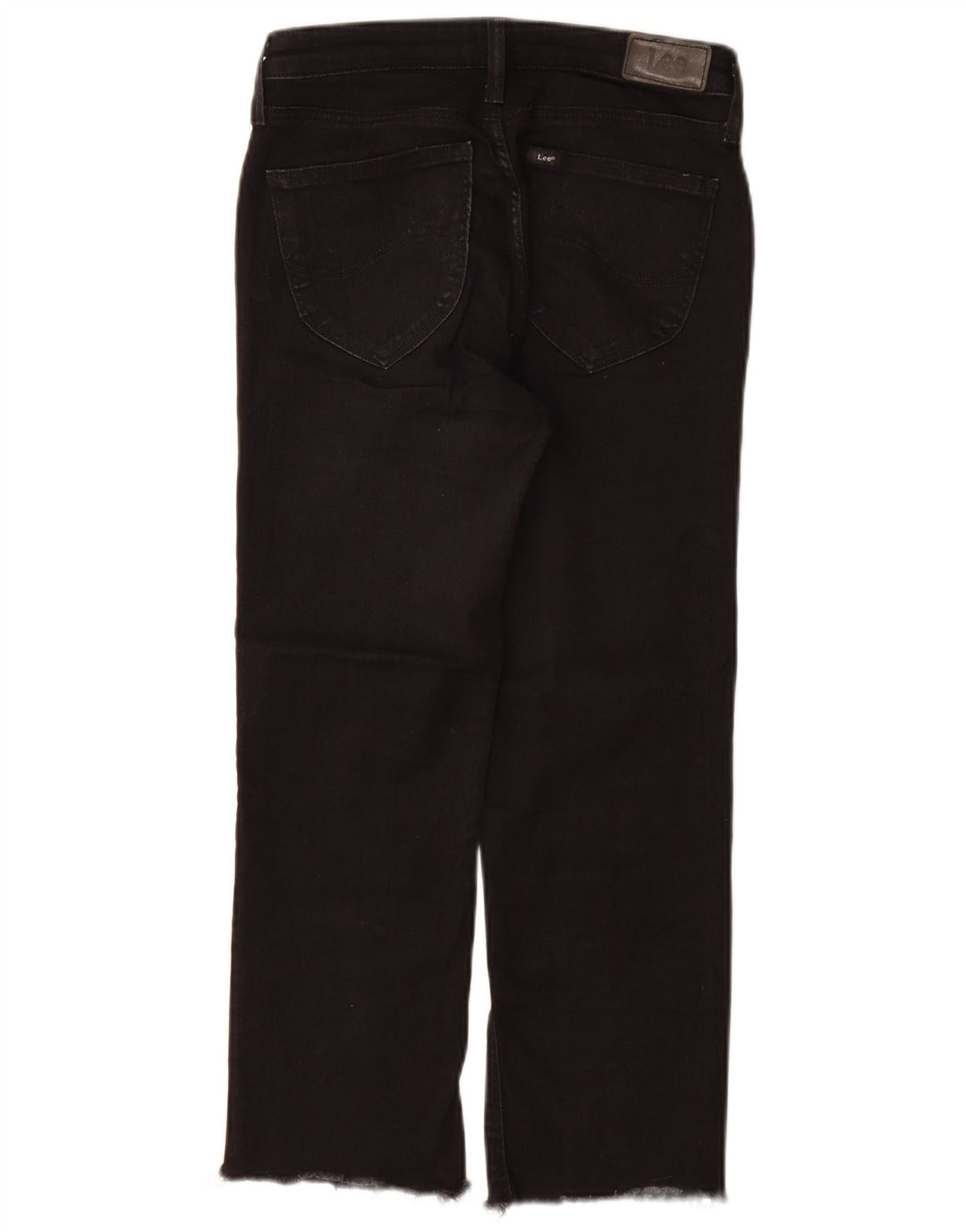 Lee Womens Marion Straight Jeans W27 L25 Algodão Preto
