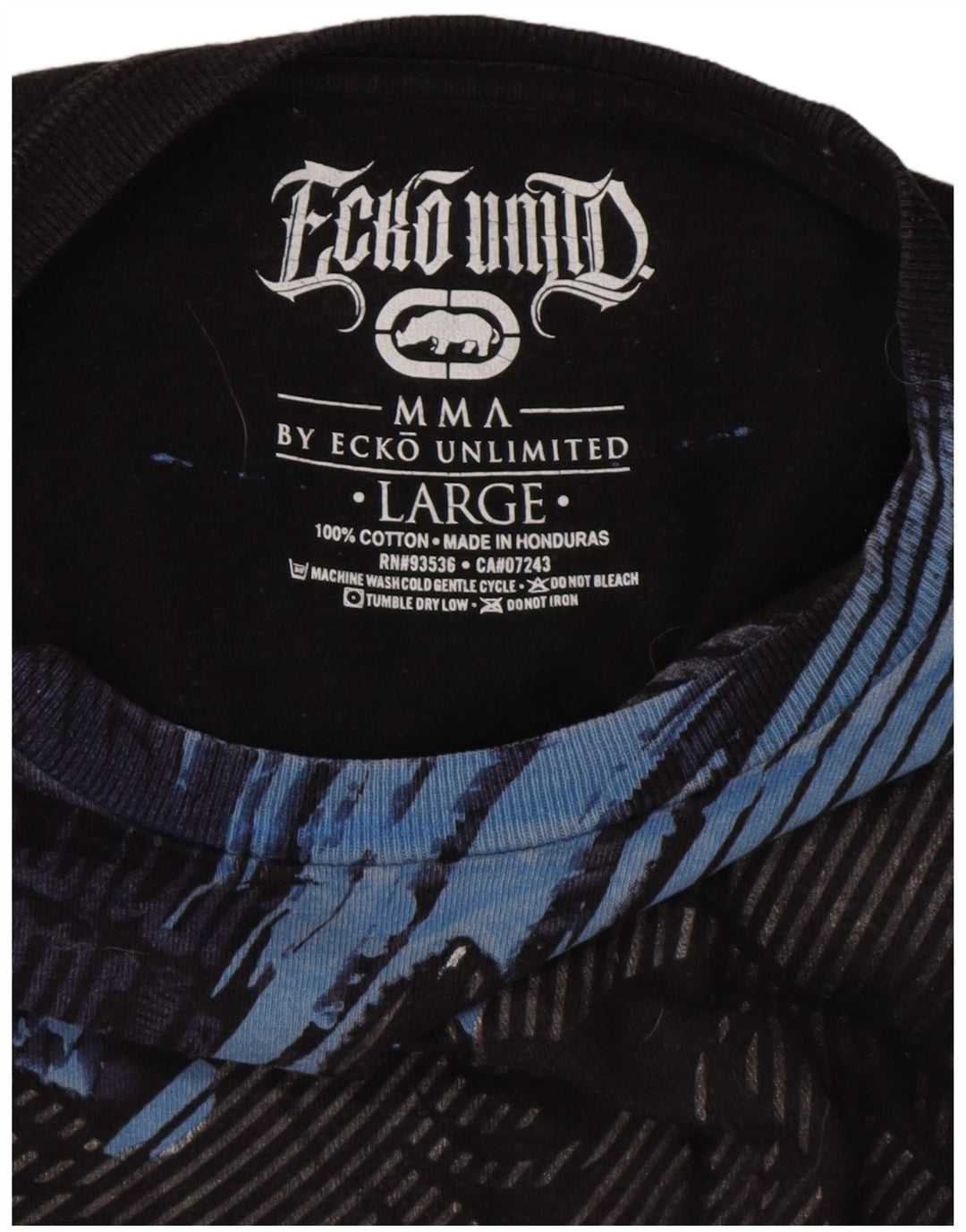Camiseta gráfica masculina Ecko Unltd grande algodão preto