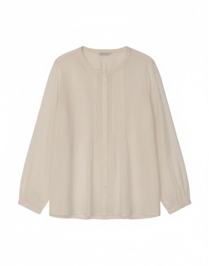 Blusa feminina oversized Marella Reino Unido 10 linho branco pequeno