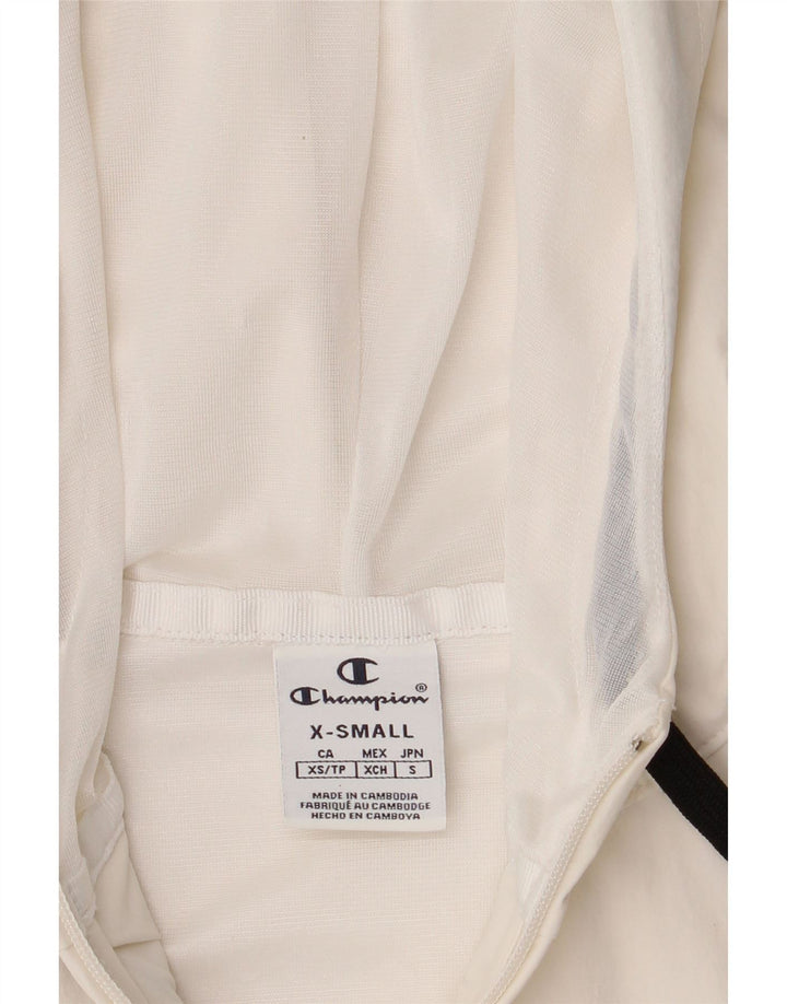 CHAMPION Womens Hooded Tracksuit Top Jacket UK 6 XS White Vintage Champion and Second-Hand Champion from Messina Hembry 