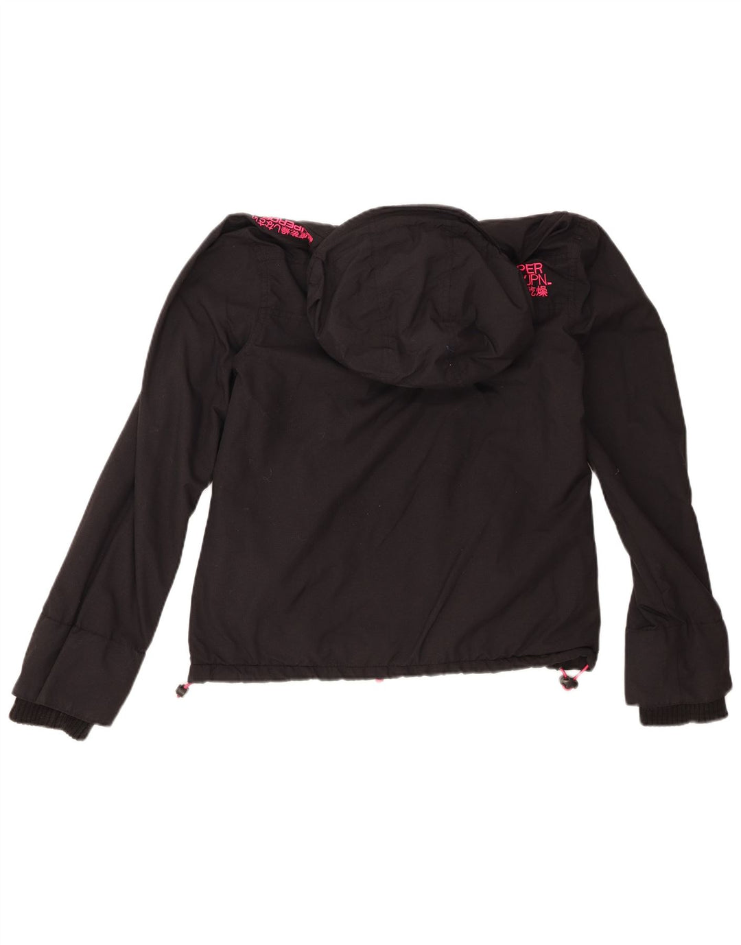 Jaqueta corta-vento feminina Superdry The Windcheater com capuz Reino Unido 16 grande preto