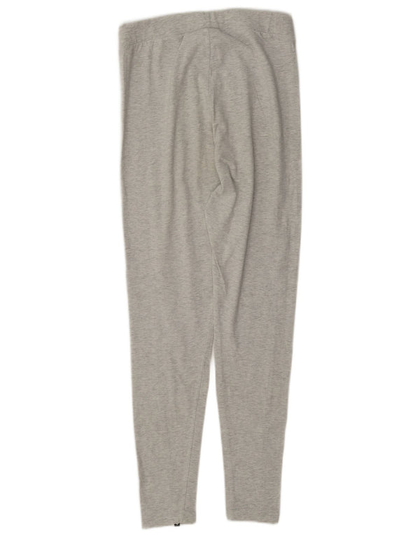 Adidas Womens Graphic Leggings UK 12 Medium Grey Colourblock Algodão