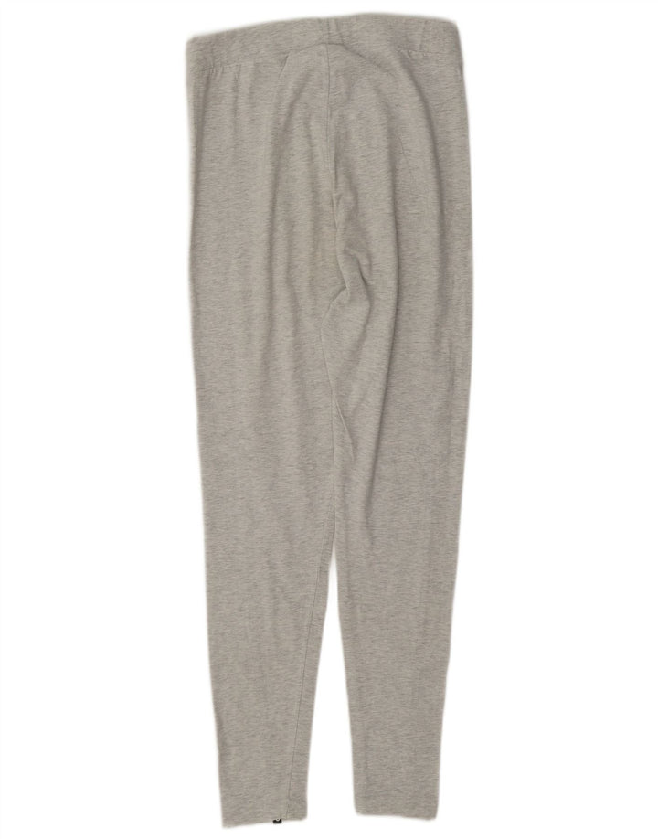Adidas Womens Graphic Leggings UK 12 Medium Grey Colourblock Algodão