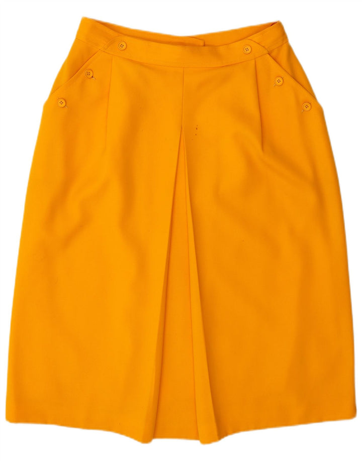Saia feminina vintage linha A W30 lã laranja média