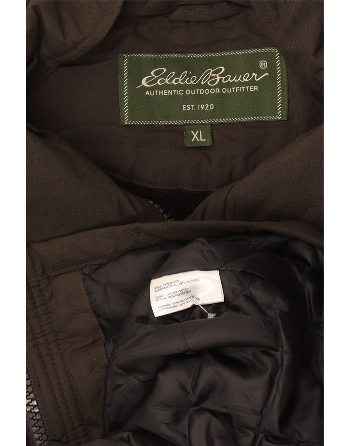Jaqueta acolchoada masculina EDDIE BAUER UK 42 XL cinza nylon