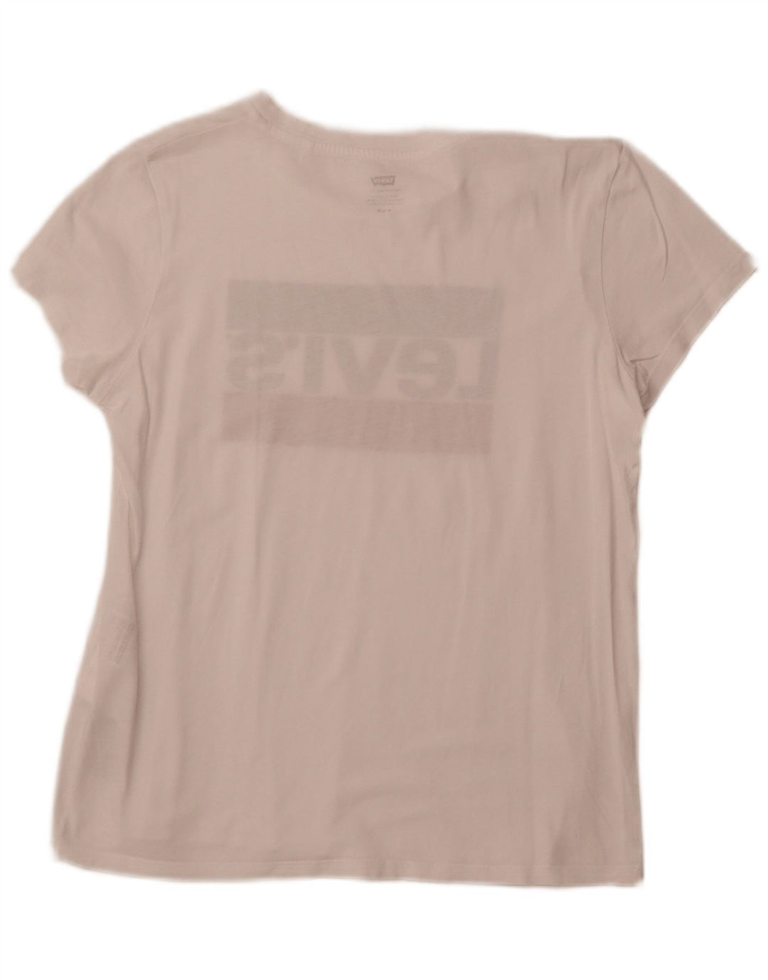 Camiseta feminina gráfica LEVI'S UK 12 algodão branco médio