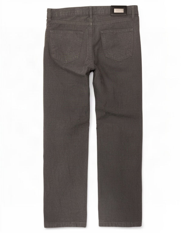 Calça casual reta masculina Hugo Boss W34 L30 algodão cinza