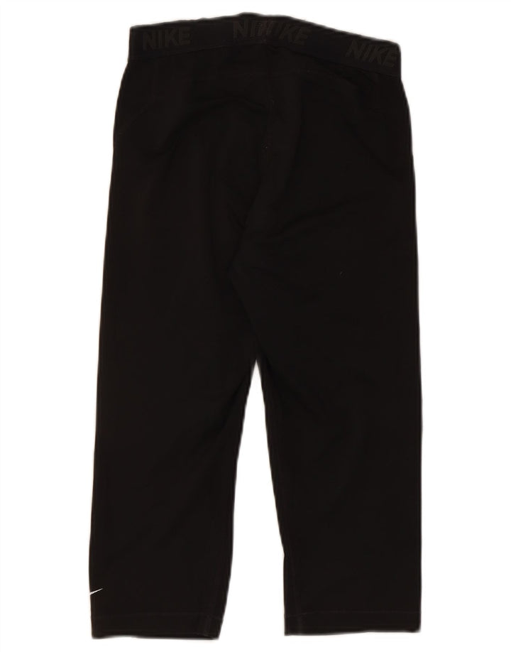 Nike Womens Graphic Capri Leggings UK 12 Médio Preto Poliéster