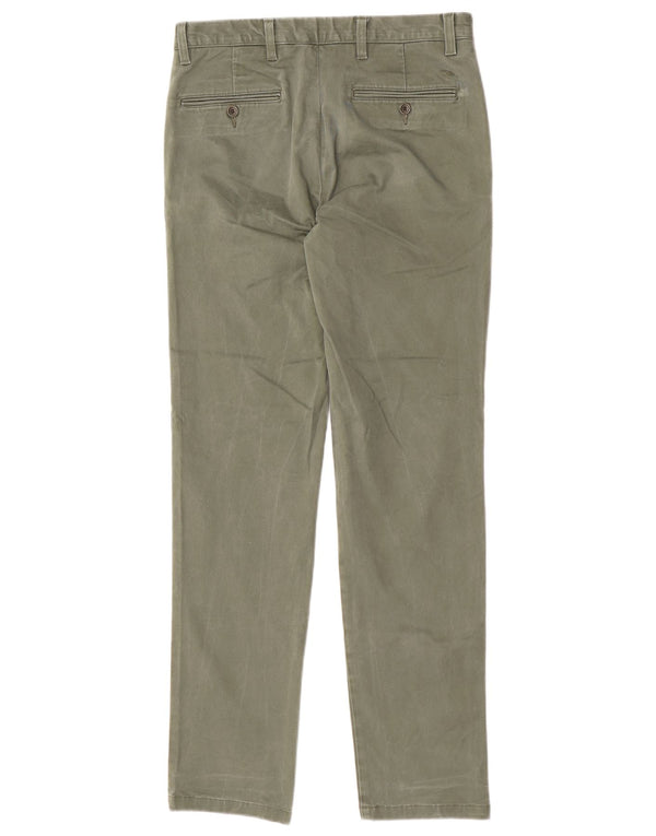 Dockers Mens Slim Chino Calças W31 L34 Algodão Cáqui