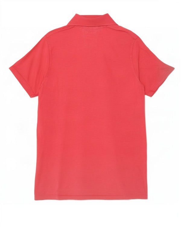 Camisa polo masculina Crew Clothing grande algodão rosa